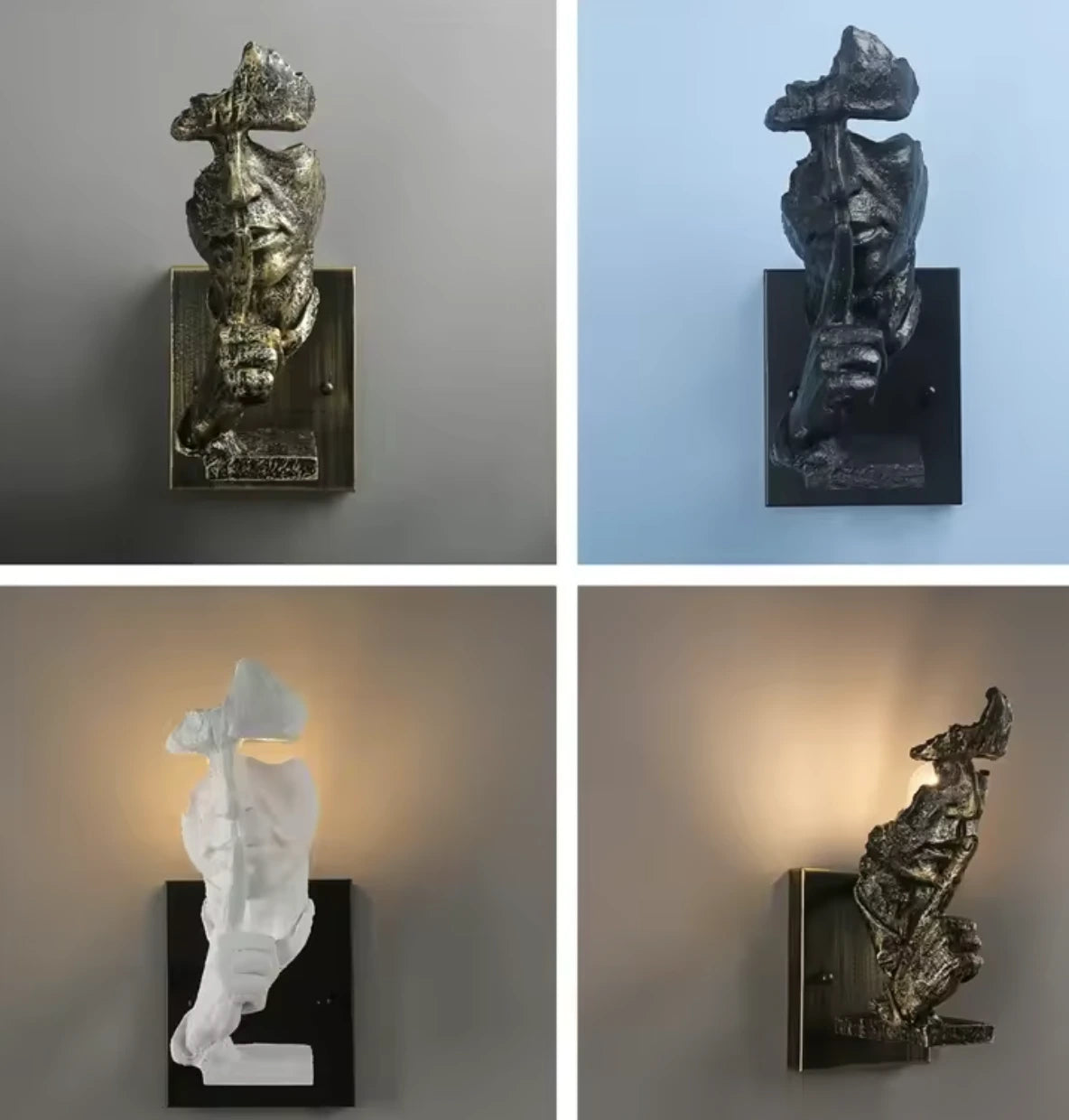 Silence Gesture Sculptural Wall Light