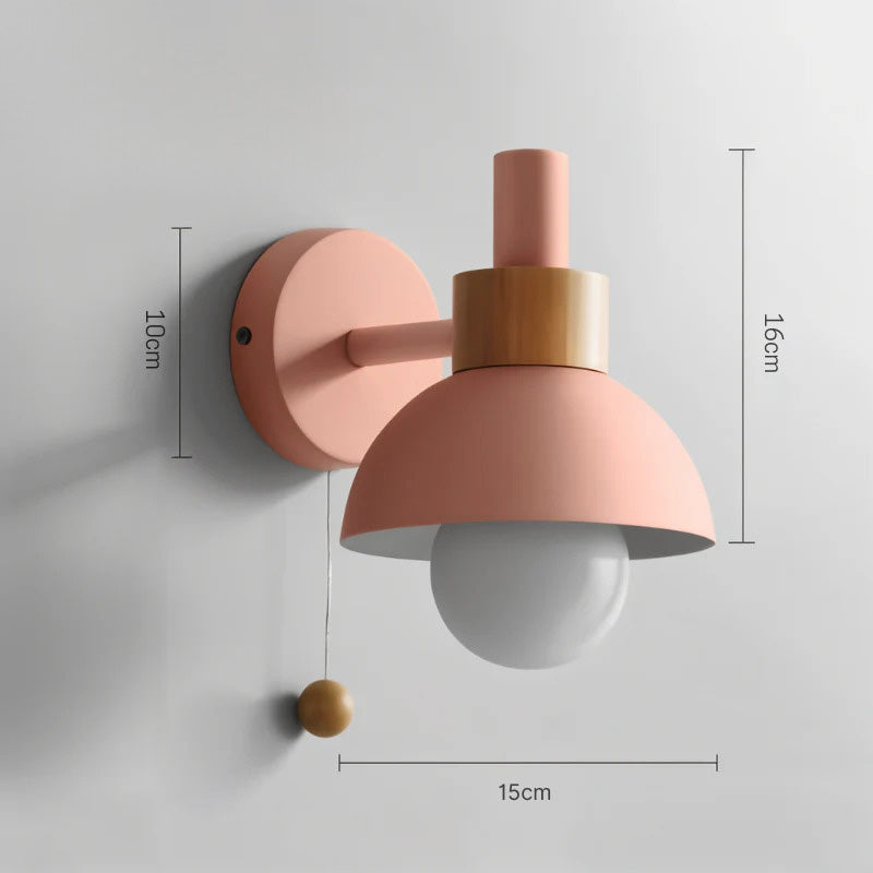 Modern Macaron Wall Light With Switch Wall Sconce