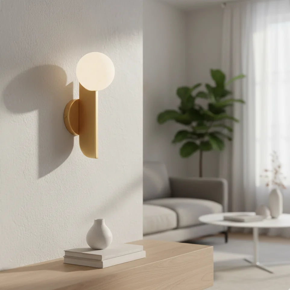 Nordic LED Wall Lamp with Copper Finish