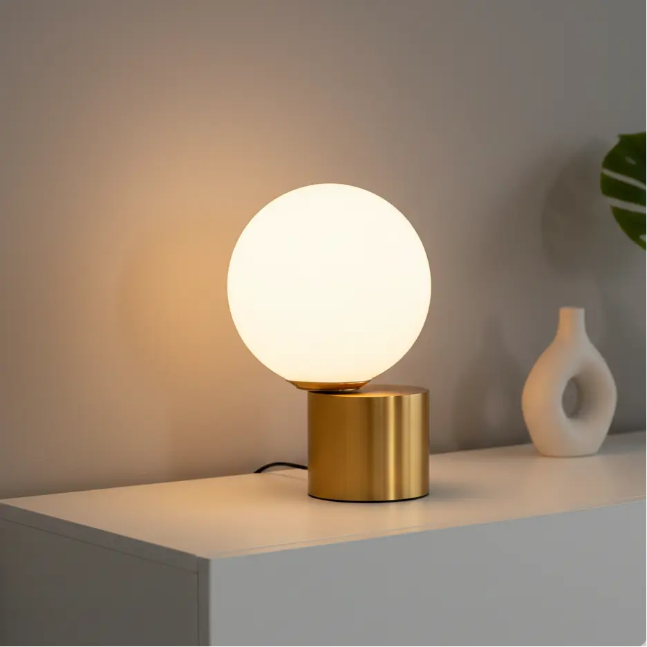 Glass Ball Table Lamp