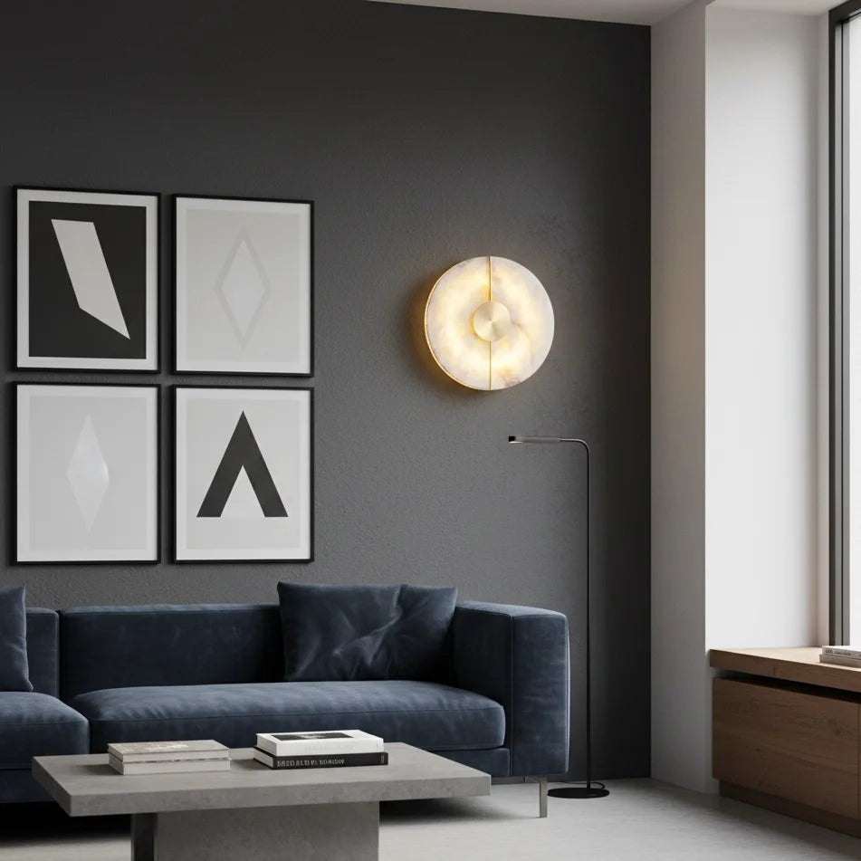 Elegant Alabaster Wall Lamp