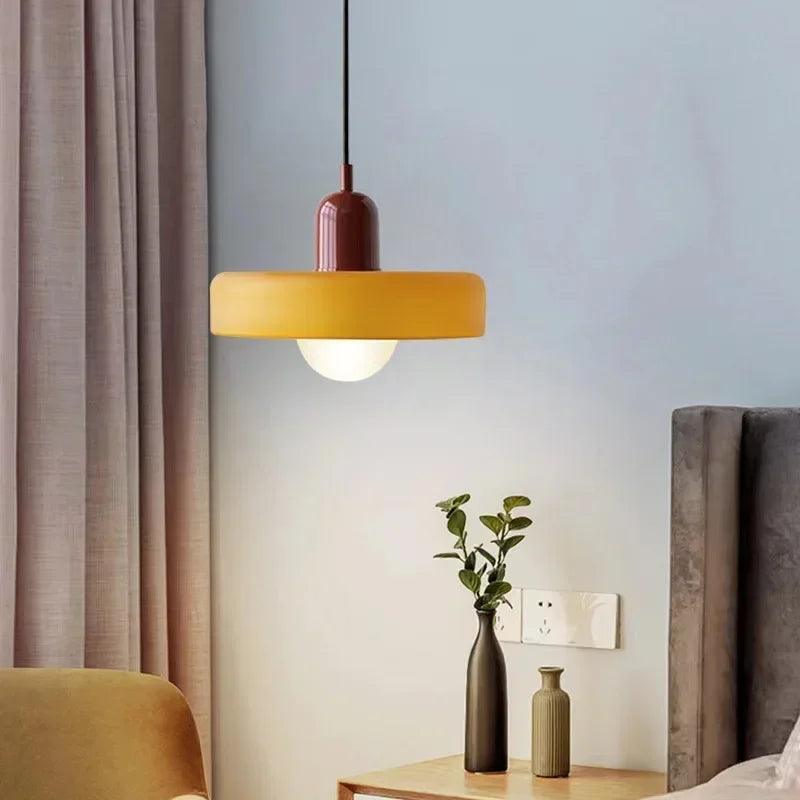Modern Candy Color Pendant Lamp - Stylish Glass Pendant Lighting for Kitchen and Indoor Spaces with Energy-Efficient LED 3
