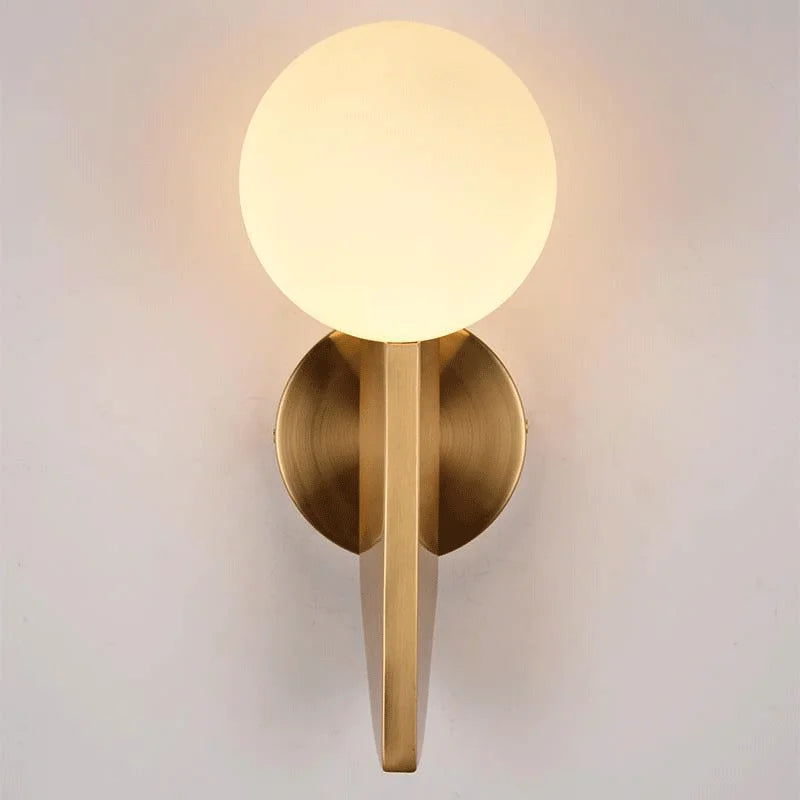 Nordic LED Wall Lamp with Copper Finish