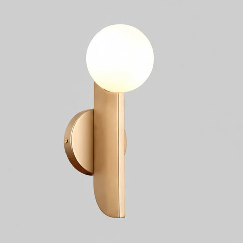 Nordic LED Wall Lamp with Copper Finish